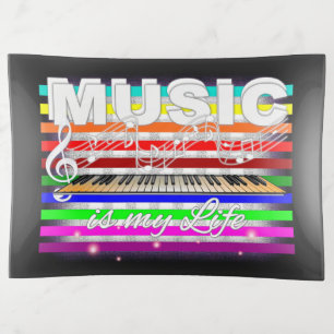 Piano Keys and Music Notes Trinket Tray