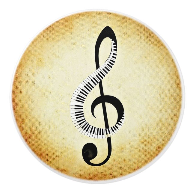 Piano Keys and Musical Note Knob (Front)