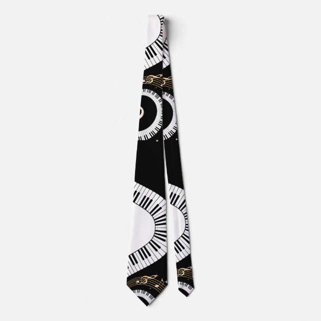 Piano Keys and Musical Notes Tie (Front)