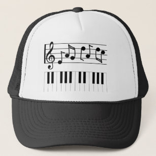 Piano Keys and Musical Notes Trucker Hat