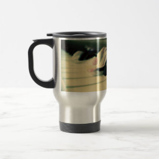 Piano Keys and Peony Petals Thermal Mug