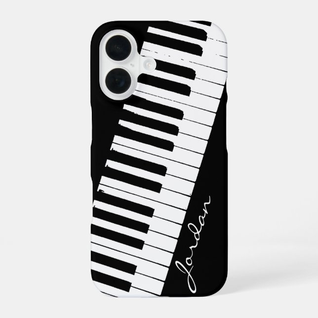 Piano Keys | Angled | Customizable iPhone Case (Back)