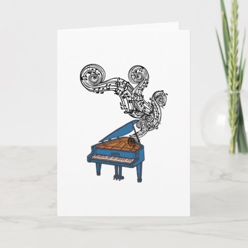 Piano Keys Art Gift _ Piano Keyboard Keys Holiday Card