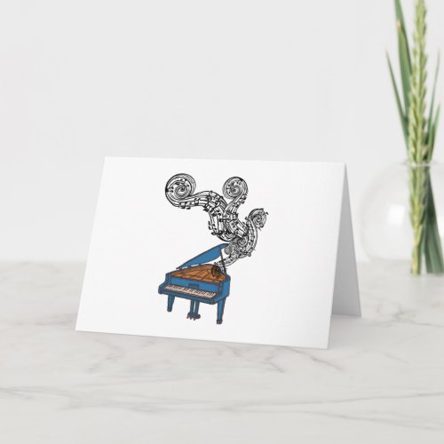 Piano Keys Art Gift _ Piano Keyboard Keys Holiday Card