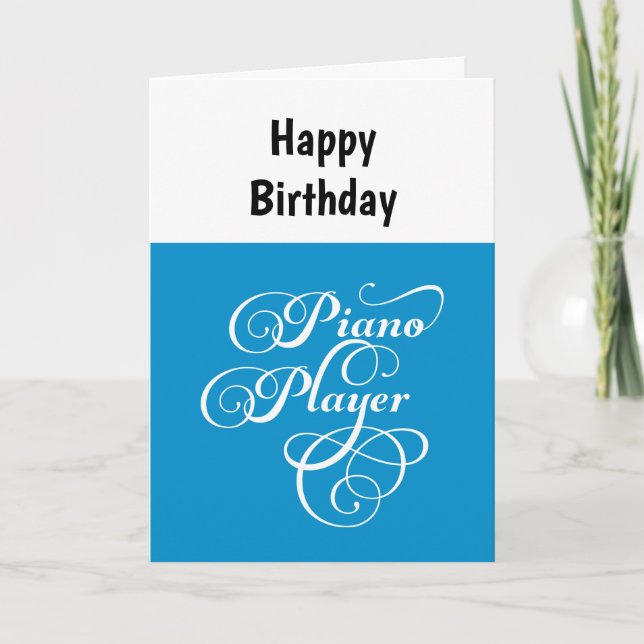 Piano Keys Birthday Card (Front)