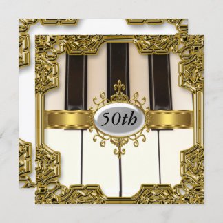 Piano Keys Birthday Party Glamour Hot Invitation