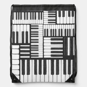 Piano Keys Black and White Bag