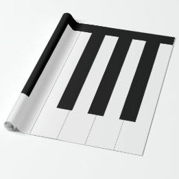 Piano Keys Black and White Keyboard Music Lover's Wrapping Paper