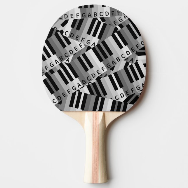 Piano Keys Black and White pattern Ping-Pong Paddle (Front)
