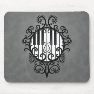 Piano Keys (black) Mouse Pad