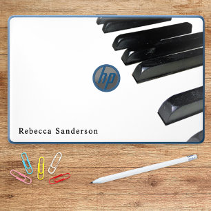 Piano Keys Black White Music Lover HP Laptop Skin