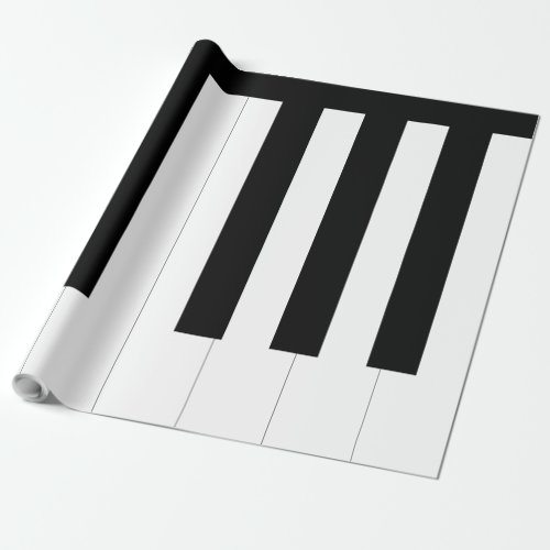 Piano Keys Black White Musical Instrument Music Wrapping Paper