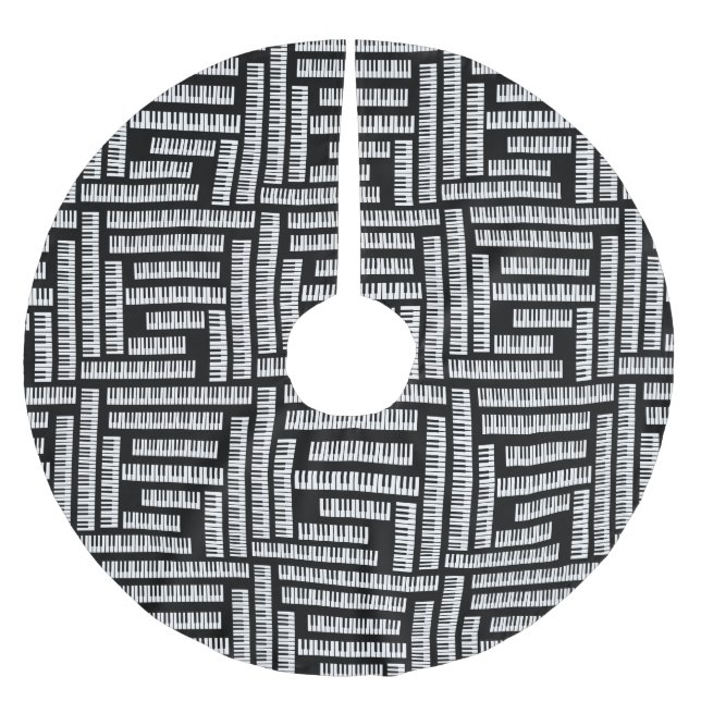 Piano Keys Brushed Polyester Tree Skirt (Front)