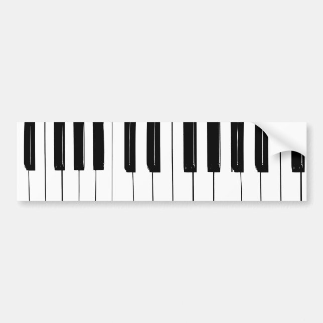 Piano Keys Bumper Sticker (Front)
