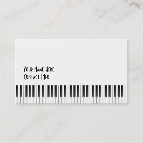 Piano Keys Business Card Templates
