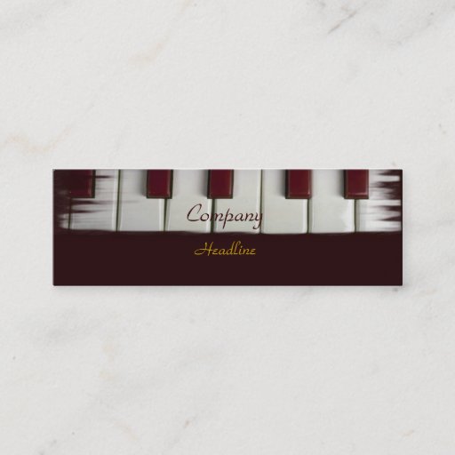 Customizable Piano Keys Business Card