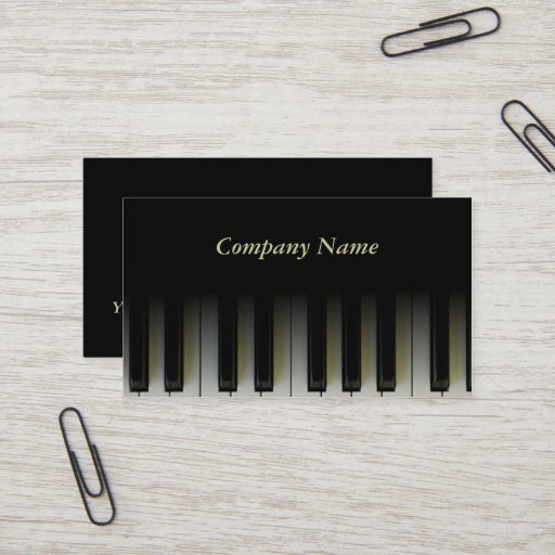 Customizable Piano Keys Business Card Templates