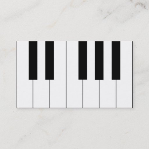 Customizable Piano Keys Business Card
