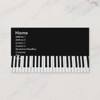 Piano Keys Business Card