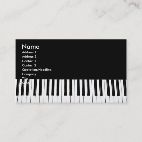 Piano Keys Business Card
