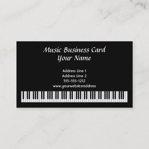 Piano Keys Business Card