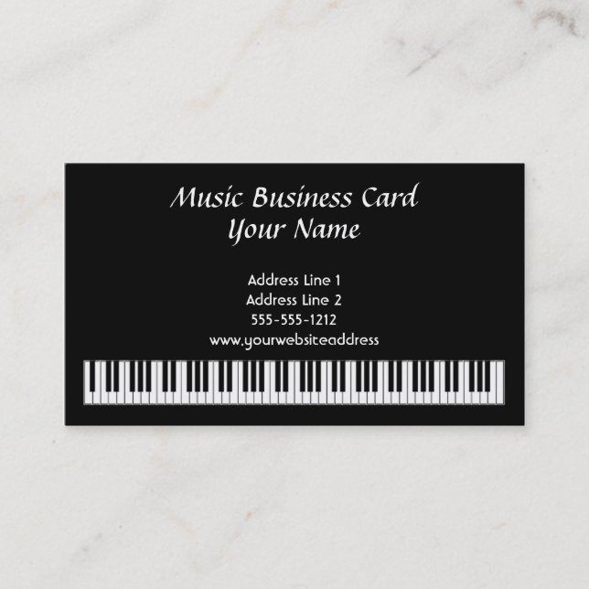 Piano Keys Business Card (Front)