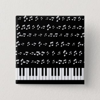 Piano Keys Button by mail_me at Zazzle