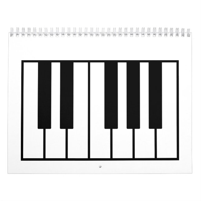 Piano keys calendar