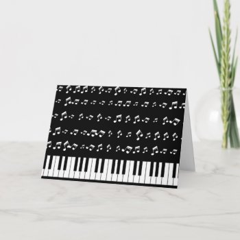 Piano Keys Card by mail_me at Zazzle