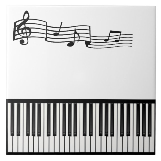 Piano Keys Ceramic Tile (Front)