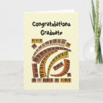 Piano Keys Curved Graduation Card