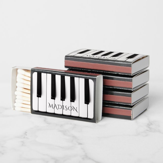 Piano Keys custom name Matchboxes (Stacked)