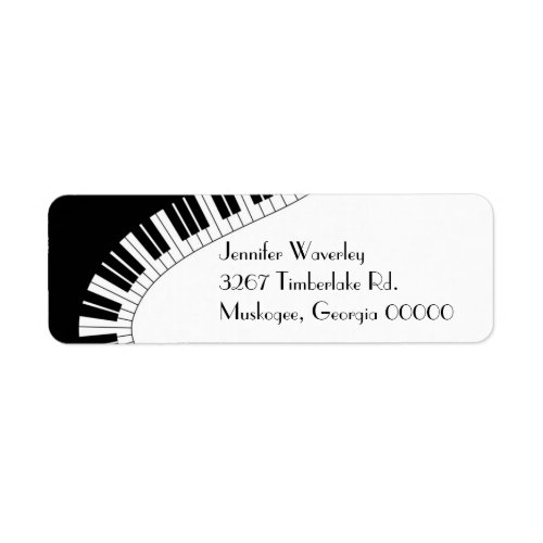 Piano Keys Custom Return Address Label
