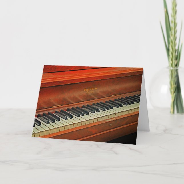 Piano Keys Customizable Greeting Card (Front)
