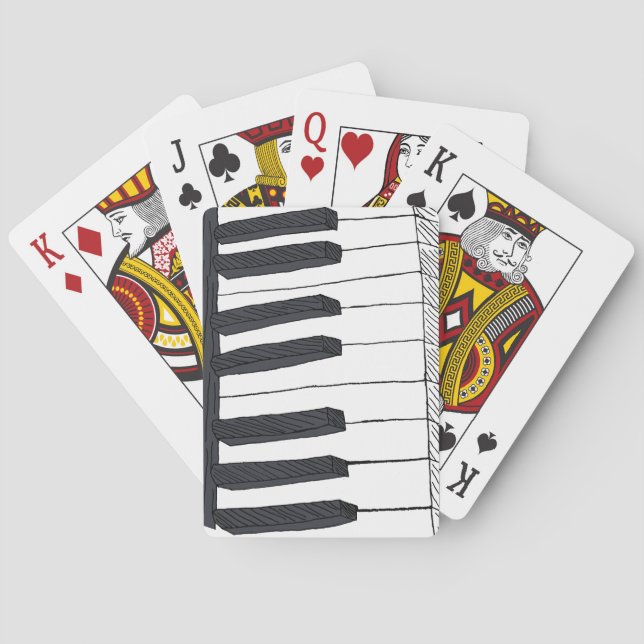Piano Keys Deck of Cards (Back)