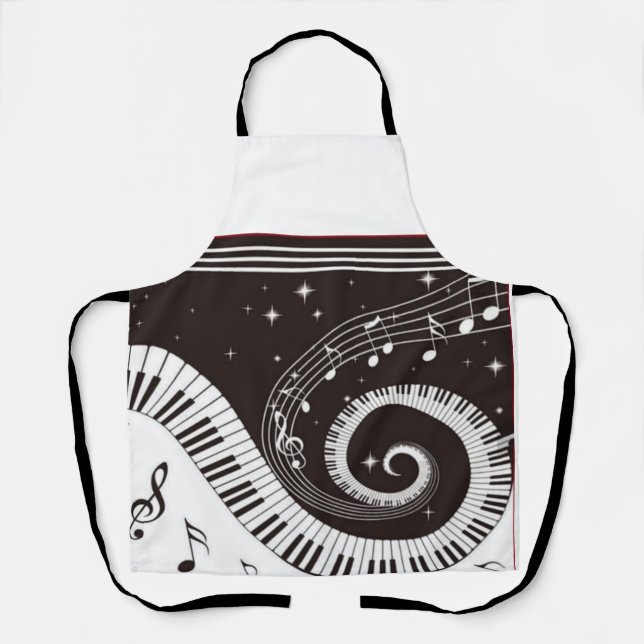 Piano keys decoration  apron (Front)