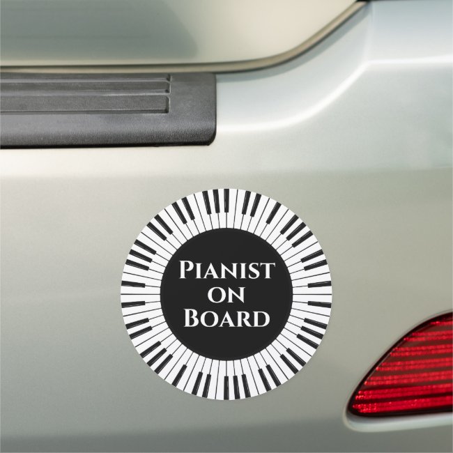 Piano Keys Design Car Magnet