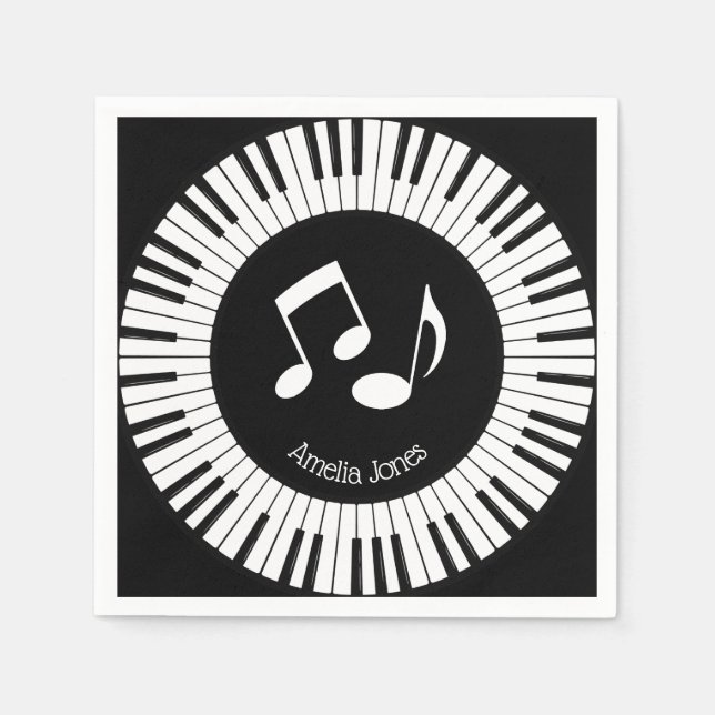 Piano Keys Design Napkins (Front)