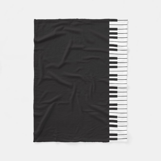 Piano Keys Fleece Blanket (Front)