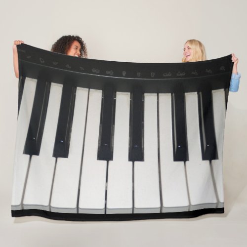 PIANO KEYS FLEECE BLANKET