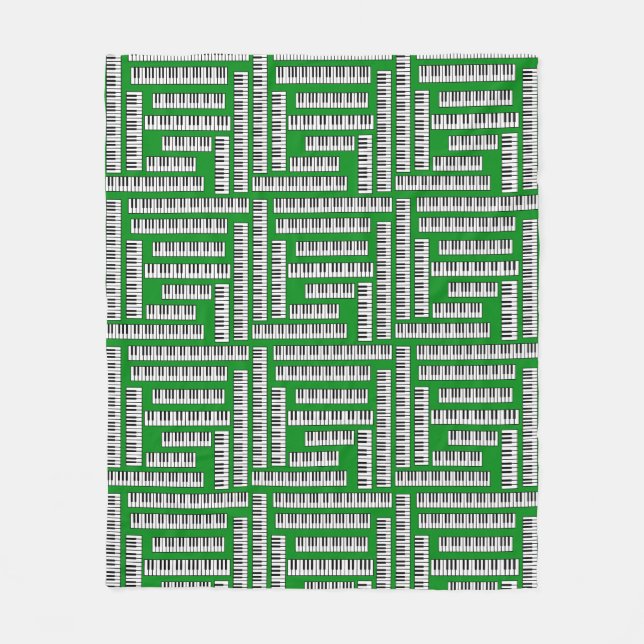 Piano Keys Fleece Blanket (Front)
