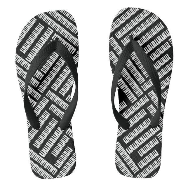 Piano Keys Flip Flops (Footbed)