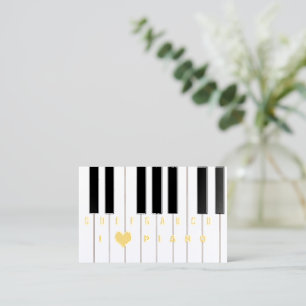 Piano keys foil spot gloss business cards