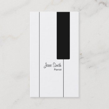 Piano Keys For Pianist Business Cards by l_aurigemma at Zazzle