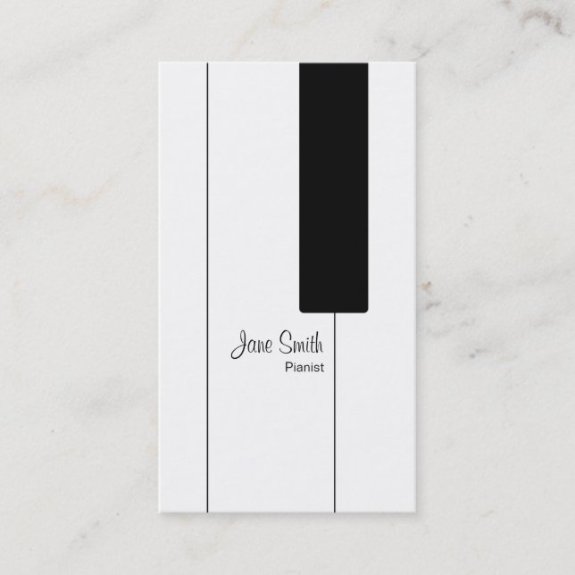 Piano Keys for Pianist Business Cards (Front)