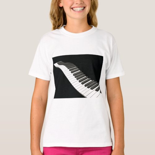 Piano Keys Girls T_Shirt