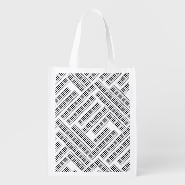Piano Keys Grocery Bag (Front)