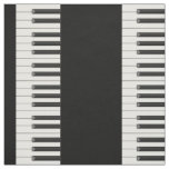 Piano Keys in Small Scale on Black Fabric