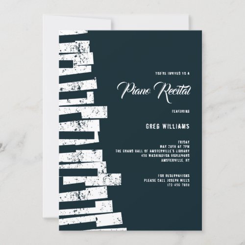 Piano Keys Invitation