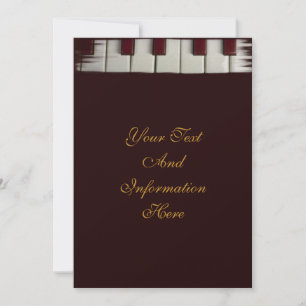 Piano Keys Invitation